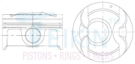 Поршни ремонт (+0.25мм) (к-кт на мотор) 1.6 GDI G4FJ TEIKIN 51155025