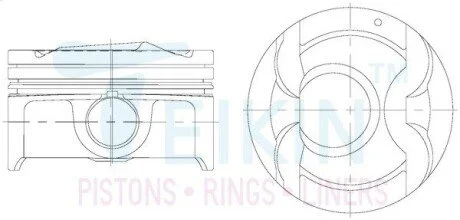 Фото 1 - поршни ремонт (+0.25мм) (к-кт на мотор) 1.6 GDI G4FJ TEIKIN 51155025 Поршни ремонт (+0.25мм) (к-кт на мотор) 1.6 GDI G4FJ TEIKIN 51155025 (фото 1)