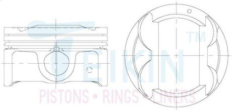 Поршни стандарт (к-кт на мотор) TEIKIN 51159STD