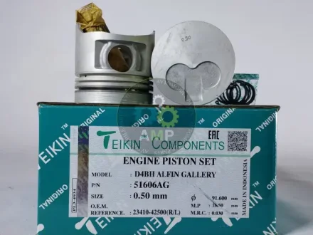 Поршні +0.50mm(к-кт на двигун)) D4BH Galloper, H100,H1,Pregio,K2500 TEIKIN 51606AG050