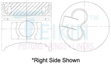 Поршни +1.00mm(к-кт на мотор) D4BH Galloper, H100,H1,Pregio,K2500 TEIKIN 51606AG100