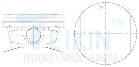 Поршни стандарт (STD) (к-кт на мотор) Kia CARNIVAL TEIKIN 52105STD