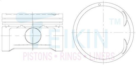 Поршни ремонт (+0.50мм) (к-кт на мотор) Kia RIO 1.6L TEIKIN 52111050