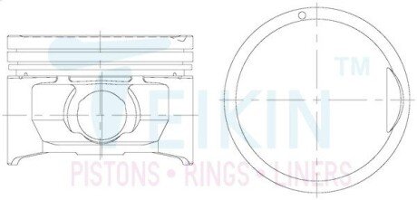 Поршні ремонт +0.50mm(к-кт на двигун)) Kia Rio 1.3 TEIKIN 52654050