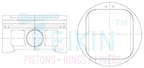 Поршни ремонт (+0.25мм) (к-кт на мотор) Subaru EJ205 TEIKIN 55102025