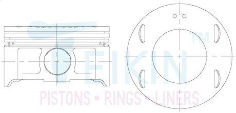 Поршни ремонт (+0.50мм) (к-кт на мотор) Subaru EZ30D TEIKIN 55106050