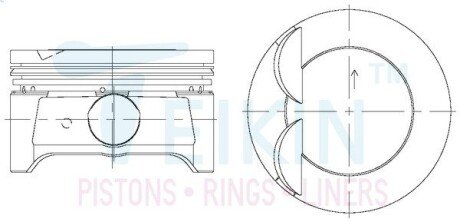 Поршни ремонт (+0.50мм) (к-кт на мотор) Peugeot EW10A TEIKIN 67107050