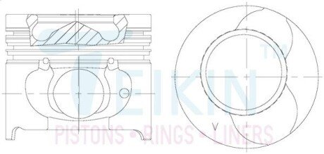 Поршни +0.50mm (к-кт на мотор) 1,5dCi K9K Renault Logan, Kangoo, Megane/Nissan Micra, Note/Suzuki Ji TEIKIN 70103A050