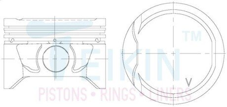 Поршни STD (к-кт на мотор) K4M 1,6L Renault Logan, Kangoo, Megane TEIKIN 70600STD