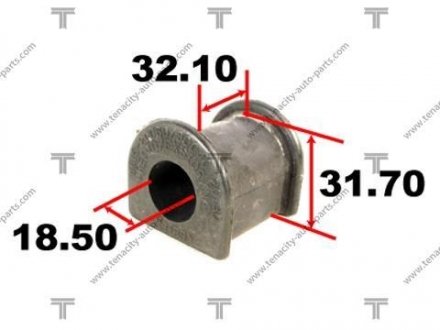 Втулка переднього стабілізатора TENACITY ASBTO1002 (фото 1)