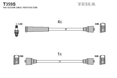 Провода свечные 2121-21213 карб (силикон) BLATNA TESLA T359S