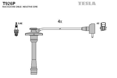 Комплект кабелiв запалювання TESLA T926P