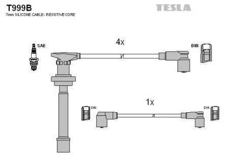 Проводавысоковольтные,комплект Nissan TESLA T999B