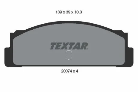 Гальмівні колодки, дискове гальмо (набір) TEXTAR 2007404