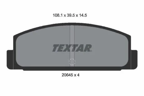 Гальмівні колодки, дискове гальмо (набір) TEXTAR 2064501
