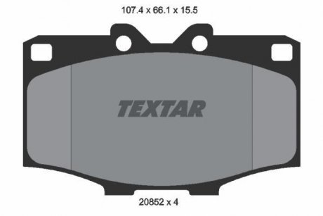 Гальмівні колодки, дискове гальмо (набір) TEXTAR 2085201