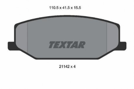 Гальмівні колодки, дискові TEXTAR 2114202 (фото 1)