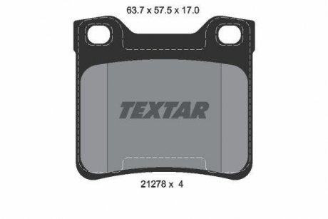 Гальмівні колодки, дискове гальмо (набір) TEXTAR 2127803 (фото 1)