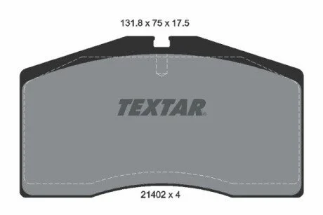 Гальмівні колодки, дискове гальмо (набір) TEXTAR 2140201