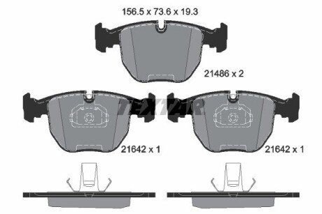 Гальмівні колодки BMW X3(E83) "F "03-11 TEXTAR 2148604 (фото 1)