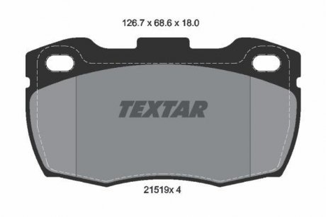 Гальмівні колодки, дискове гальмо (набір) TEXTAR 2151901