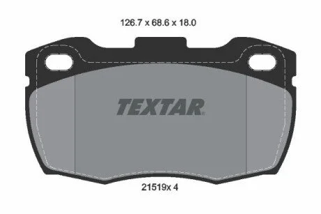 Гальмівні колодки, дискове гальмо (набір) TEXTAR 2151901