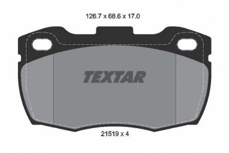 Гальмівні колодки, дискове гальмо (набір) TEXTAR 2151902 (фото 1)