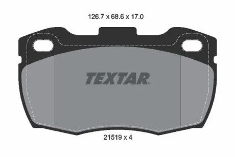 Гальмівні колодки, дискове гальмо (набір) TEXTAR 2151902