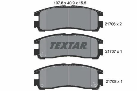 Гальмівні колодки, дискові TEXTAR 2170602