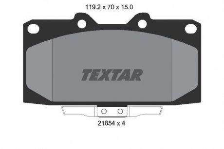 Гальмівні колодки, дискові TEXTAR 2185401 (фото 1)
