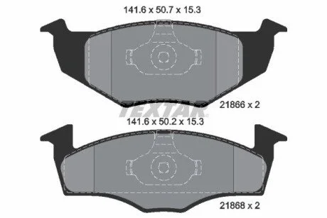 Гальмівні колодки дискові перед. VW Polo 95-02, Golf III, Vento 91-98 /Seat Cordoba, Ibiza 99-02 TEXTAR 2186601