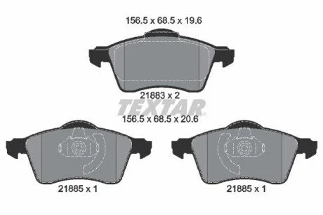 Гальмівні колодки, дискові TEXTAR 2188302