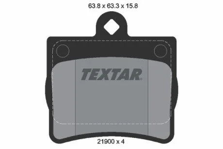 Гальмівні колодки, дискове гальмо (набір) TEXTAR 2190003