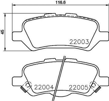 Колодки тормозные дисковые передние TOYOTA VENZA 2.7 08-16 TEXTAR 2200301