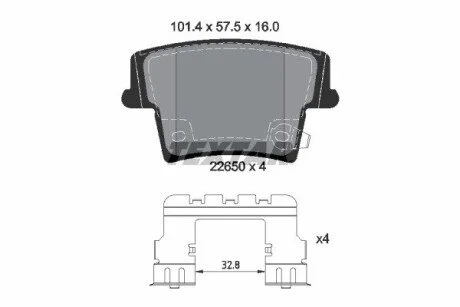 Гальмівні колодки, дискові TEXTAR 2265001