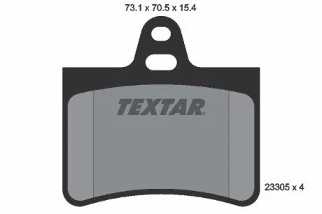 Гальмівні колодки, дискове гальмо (набір) TEXTAR 2330501