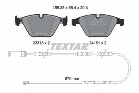 Гальмівні колодки, дискові TEXTAR 2331307