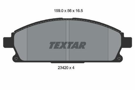 Гальмівні колодки дискові TEXTAR 2342004 (фото 1)