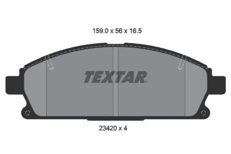 Тормозные колодки дисковые TEXTAR 2342004