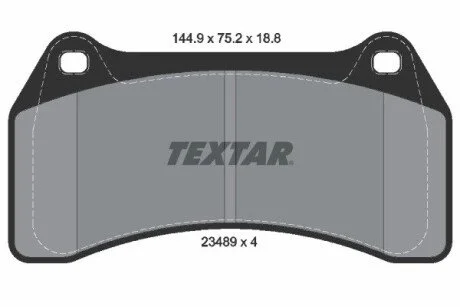 Гальмівні колодки, дискове гальмо (набір) TEXTAR 2348901