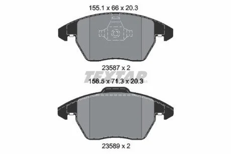 Тормозные колодки, дисковые TEXTAR 2358704