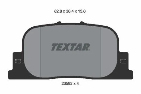 Гальмівні колодки, дискове гальмо (набір) TEXTAR 2359201