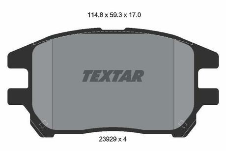 Тормозные колодки, дисковые TEXTAR 2392901 (фото 1)