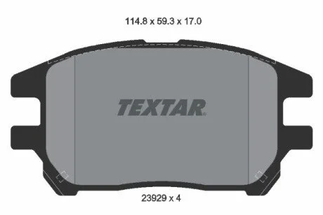 Гальмівні колодки, дискові TEXTAR 2392901