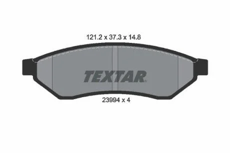 Гальмівні колодки, дискове гальмо (набір) TEXTAR 2399401
