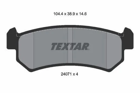 Тормозные колодки дисковые TEXTAR 2407101