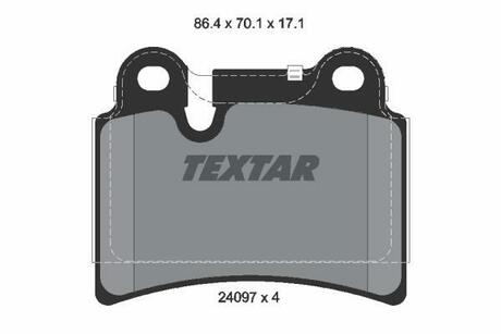 Гальмівні колодки дискові TEXTAR 2409701