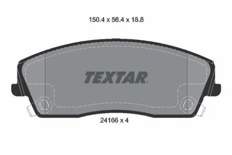 Гальмівні колодки, дискові TEXTAR 2416601