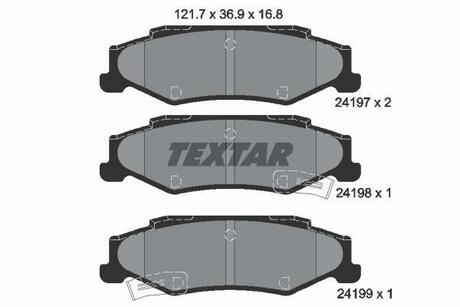 Гальмівні колодки, дискові TEXTAR 2419701 (фото 1)