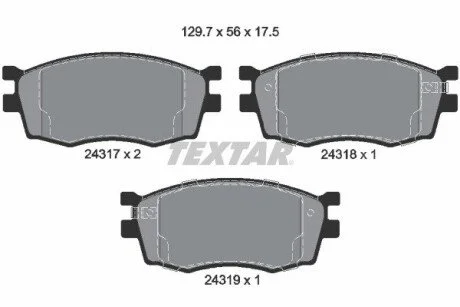 Гальмівні колодки дискові TEXTAR 2431701